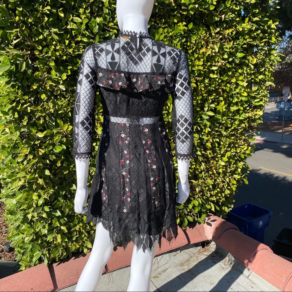 FOXIEDOX Josefine Lace & Clip Dot Cocktail Dress - Picture 11 of 14